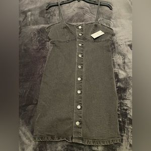 Forever 21 Button Up Black Denim Dress.